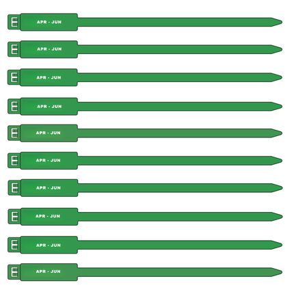 7 Inch Quarterly Inspection Rig Tag - 400 Pack
