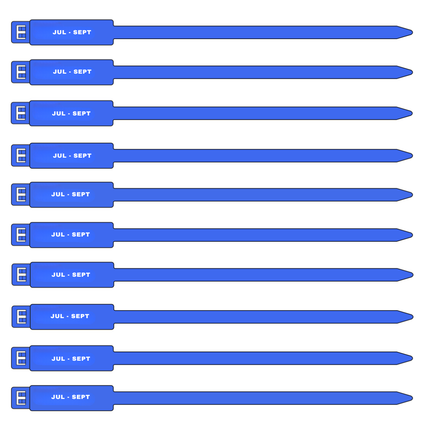 7 Inch Quarterly Inspection Rig Tag - 400 Pack
