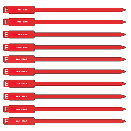 7 Inch Quarterly Inspection Rig Tag - 400 Pack