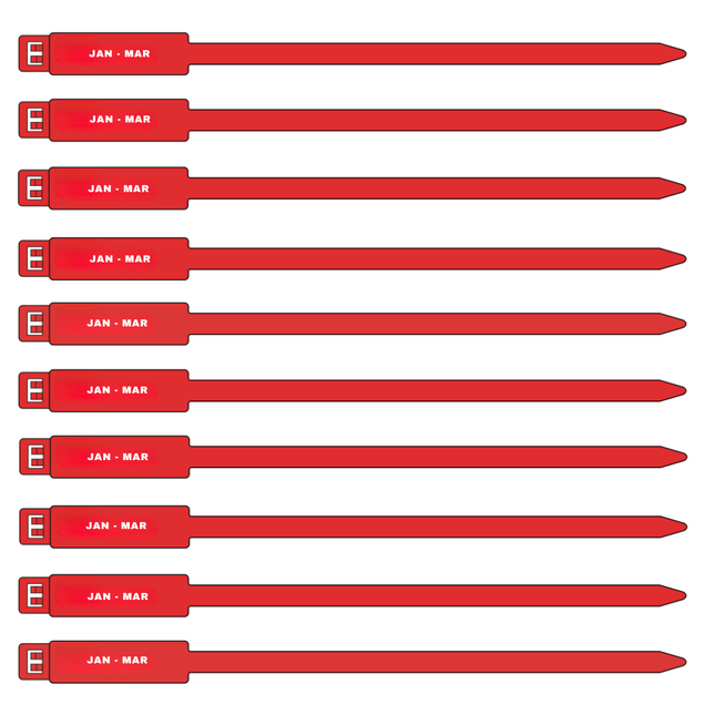 7 Inch Quarterly Inspection Rig Tag - 400 Pack