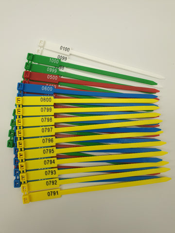7 Inch Numbered Rig Tag - 100 Pack