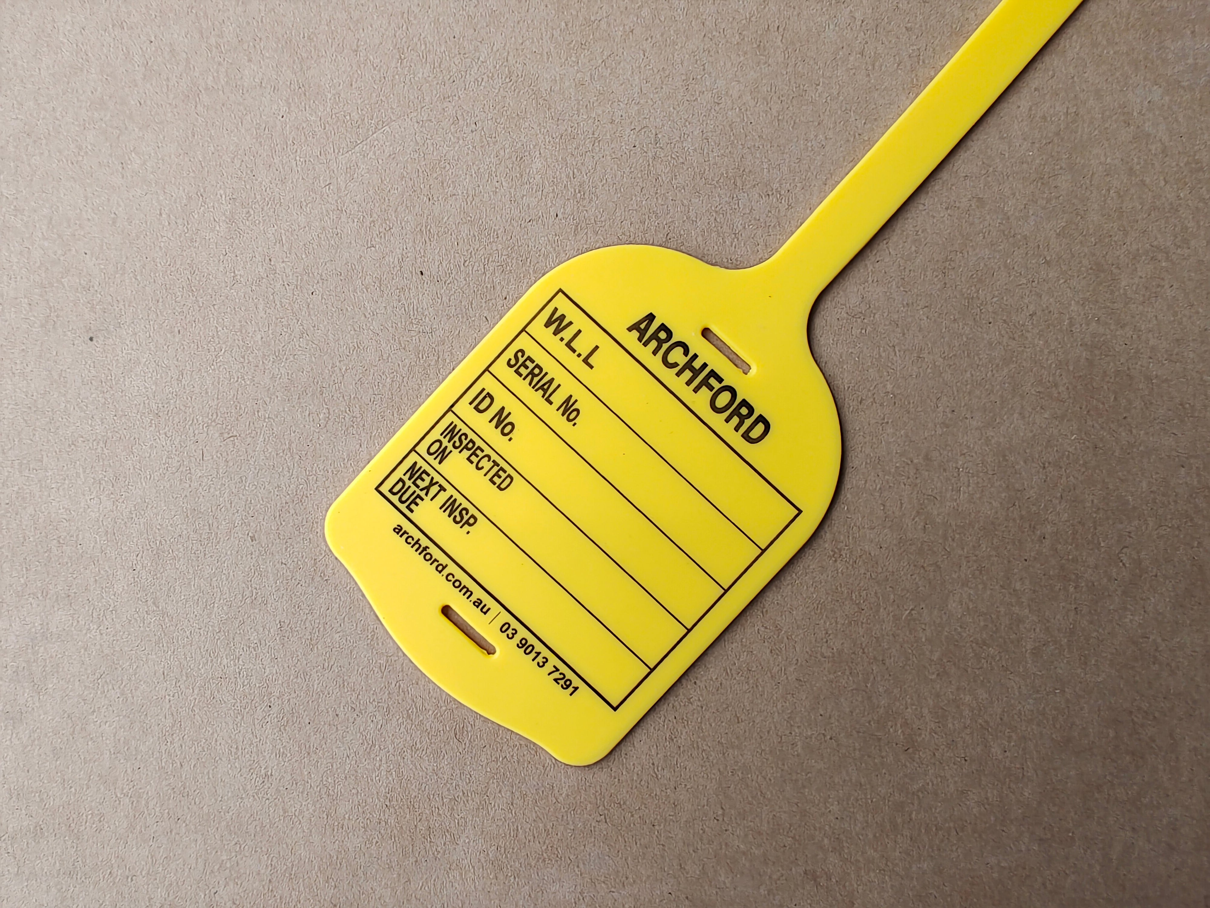 Archford Lifting & Rigging Rubber Tag | Inspection Tag | Fast Shipping ...