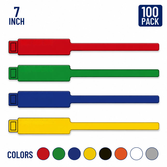7 Inch Blank Inspection Rig Tag - 100 Pack