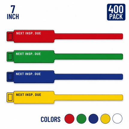 7 Inch Next Inspection Due Rig Tag (400 Pack)