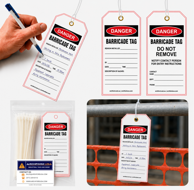 Barricade Tearproof Poly Tag