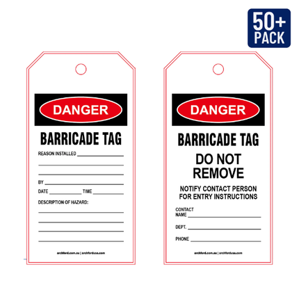 Barricade Tearproof Poly Tag