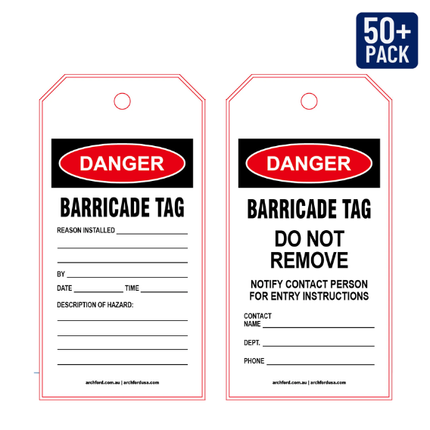 Barricade Tearproof Poly Tag