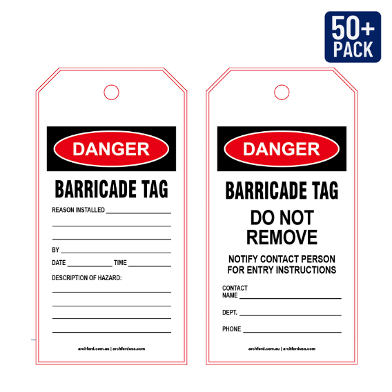 Barricade Tearproof Poly Tag