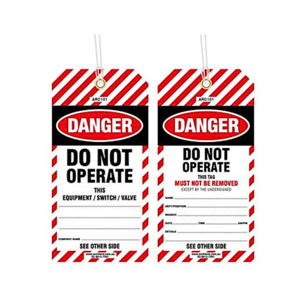Do Not Operate Tearproof Poly Tag