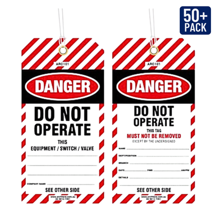 Do Not Operate Tearproof Poly Tag