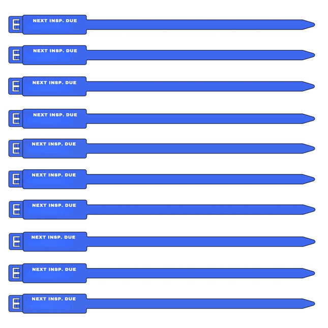 7 Inch Next Inspection Due Rig Tag - 100 Pack