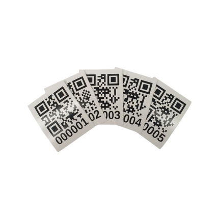 Pre Printed QR Code Asset Labels (200 Labels)
