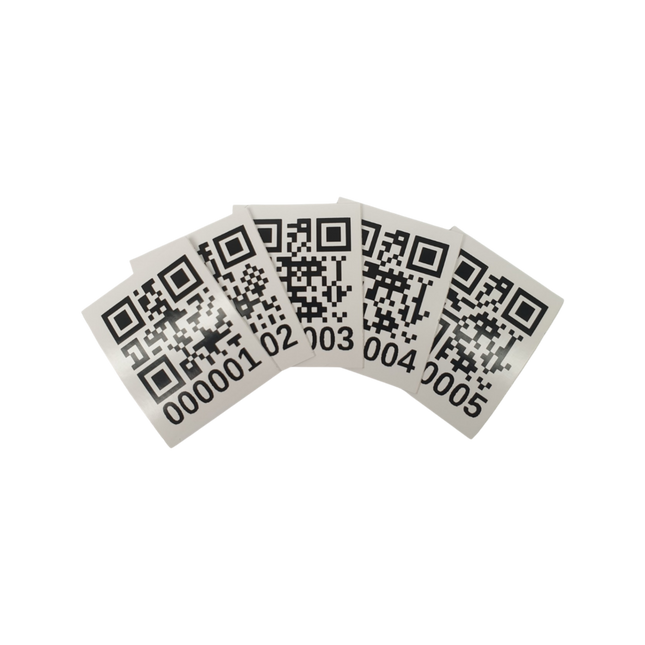 Pre Printed QR Code Asset Labels (200 Labels)
