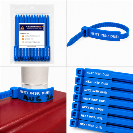 12 Inch Next Inspection Due Rig Tag - 100 Pack