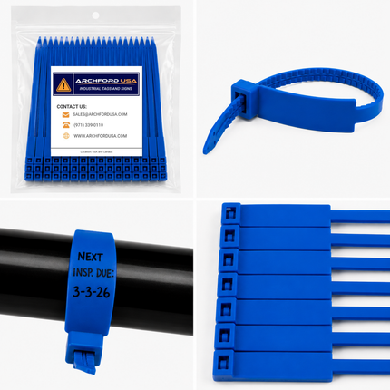 7 Inch Blank Inspection Rig Tag - 100 Pack