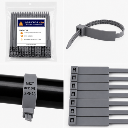 7 Inch Blank Inspection Rig Tag - 100 Pack