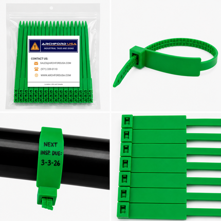 7 Inch Blank Inspection Rig Tag - 100 Pack
