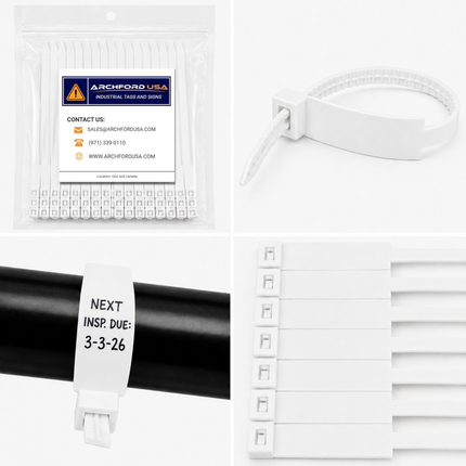 7 Inch Blank Inspection Rig Tag - 100 Pack