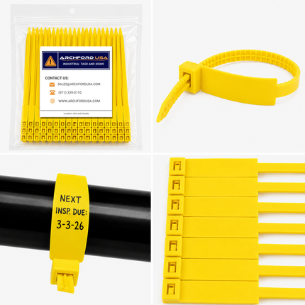 7 Inch Blank Inspection Rig Tag - 100 Pack