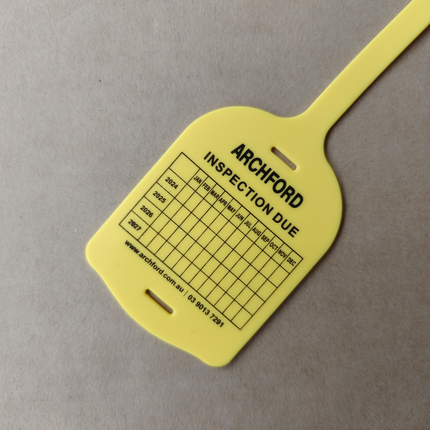 Archford Inspection Due Rubber Tag