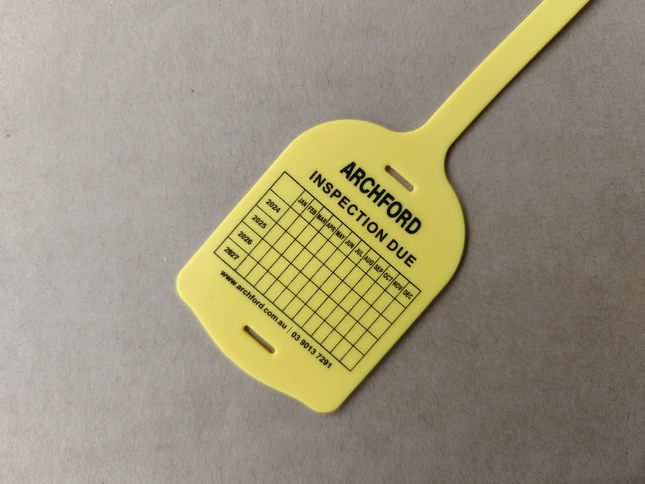 Archford Inspection Due Rubber Tag