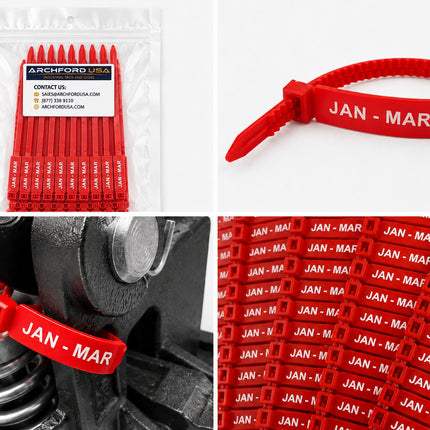 7 Inch Quarterly Inspection Rig Tag - 100 Pack