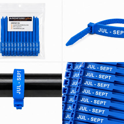 7 Inch Quarterly Inspection Rig Tag - 100 Pack