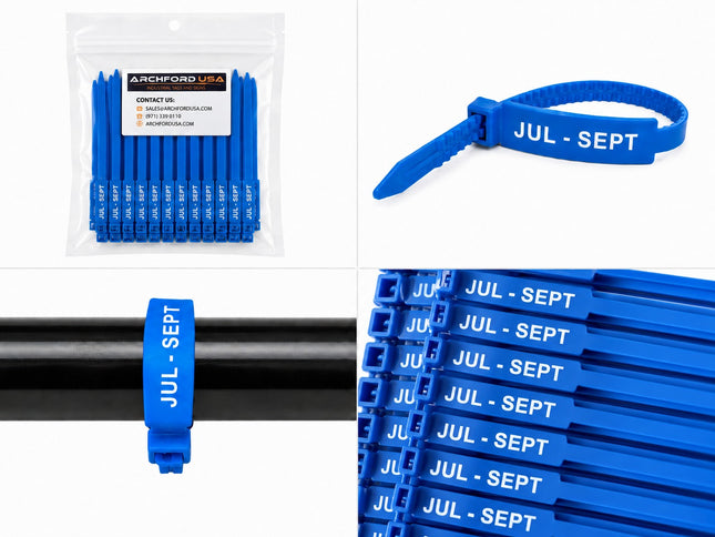 7 Inch Quarterly Inspection Rig Tag - 100 Pack