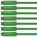 Green 300mm inspection tags 