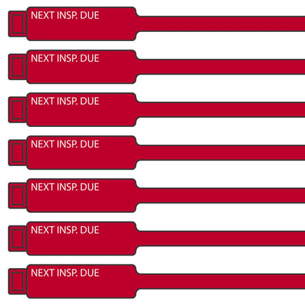 300mm red 300mm rigging tag 