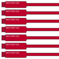 300mm red 300mm rigging tag 