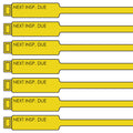 300mm yellow lifting tags 