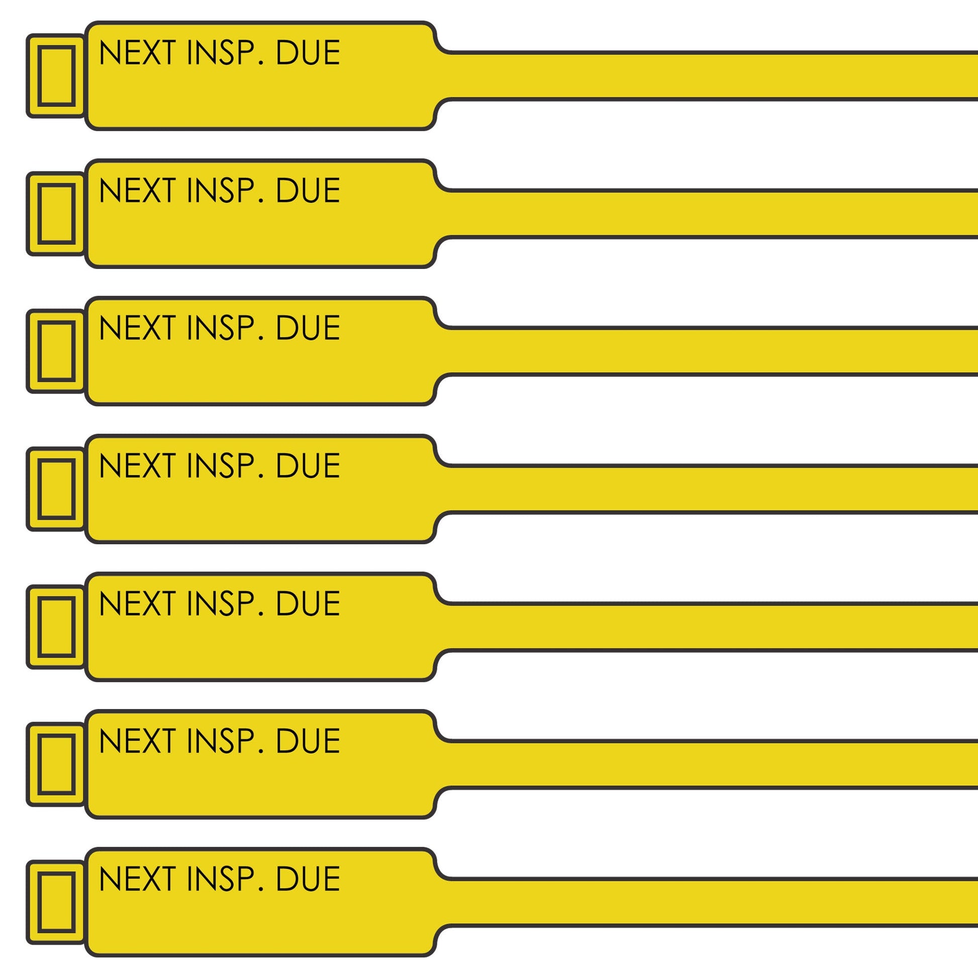 300mm yellow lifting tags 